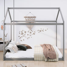 Load image into Gallery viewer, Wooden House Bed With Headboard