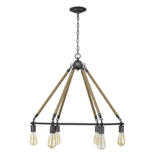 Load image into Gallery viewer, Six Light Metal Dimmable Chandelier - Brown / Black