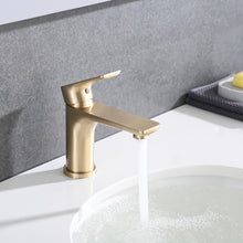 Load image into Gallery viewer, Modern Bathroom Sink Faucet Single Handle Brass Countertop Mount