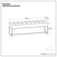 Load image into Gallery viewer, Penelope - Ottoman Bench With Genuine Leather Upholstery - Brown