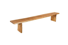 Load image into Gallery viewer, 84" Brown Solid Wood Live Edge Dining Bench