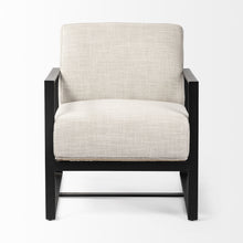 Load image into Gallery viewer, Fabric Arm Chair - Cream / Black