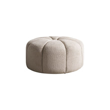 Load image into Gallery viewer, Tufted Boucle Tufted Round Ottoman - Taupe