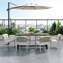 Load image into Gallery viewer, 7 Pieces Modern Outdoor Dining Set With Acacia Wood Table And Chairs