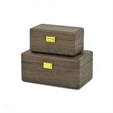 Load image into Gallery viewer, Hand Painted Decorative Box (Set of 2) - Dark Brown