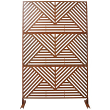Load image into Gallery viewer, Freestanding Outdoor & Indoor Freestanding Metal Privacy Screen