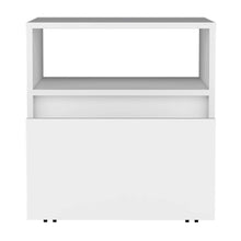 Load image into Gallery viewer, 21" One Drawer Faux Wood Nightstand - White