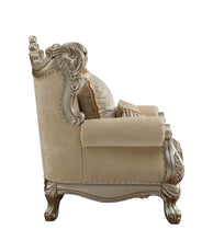 Load image into Gallery viewer, Fabric Geometric Arm Chair And Toss Pillow - Beige And Champagne