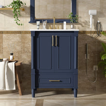 Load image into Gallery viewer, Bathroom Vanity With Ornate French Cylinder Legs, Soft Close Drawer