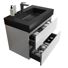 Load image into Gallery viewer, Alice - Bathroom Vanity With Large Storage, Sink Wall Mounted Floating Bathroom Vanity For Modern Bathroom, One-Piece Sink Basin Without Drain And Faucet