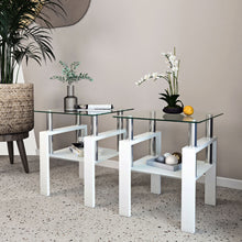 Load image into Gallery viewer, Modern Tempered Glass Tea Table, End Square Table For Living Room