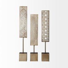 Load image into Gallery viewer, Modern Abstract Tabletop Sculpture (Set of 3) - Gold