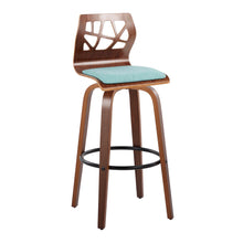 Load image into Gallery viewer, Folia - Mid Century Modern Fixed Height Barstool With Swivel With Round Footrest (Set of 2)