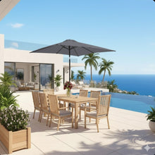 Load image into Gallery viewer, Rectangular Patio Umbrella With Crank Tilt, Polyester UV-Resistant Canopy
