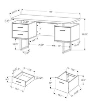 Load image into Gallery viewer, Computer Desk For Home Office, Laptop, Left, Right Set - Up, Storage Drawers, Contemporary & Modern