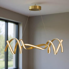 Load image into Gallery viewer, Two Light Metal LED Dimmable Chandelier - Gold
