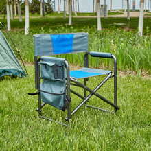 Load image into Gallery viewer, Padded Folding Outdoor Chair With Storage Pockets, Lightweight Oversized Directors Chair For Indoor, Outdoor Camping, Picnics And Fishing