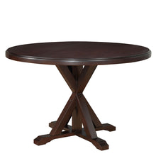 Load image into Gallery viewer, 48" Rounded Solid Manufactured Wood Pedestal Base Dining Table - Espresso