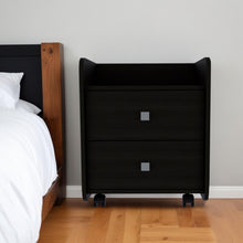 Load image into Gallery viewer, 18.2" x 15.7" x 21.9" Two Drawer Nightstand - Black