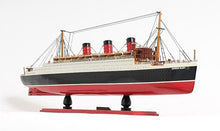 Load image into Gallery viewer, Hand Painted RMS Queen Mary Large Model Boat - Black / Red