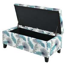 Load image into Gallery viewer, Charming Floral Storage Ottoman With Upholstered Fabric
