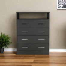 Load image into Gallery viewer, 4 Drawer Dresser - Black