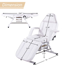 Load image into Gallery viewer, 72.8" Massage Salon Tattoo Chair With Two Trays Esthetician Bed With Hydraulic Stool, Multi-Purpose 3-Section Facial Bed Table, Adjustable Beauty Barber Spa Beauty Equipment