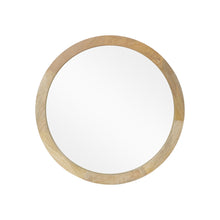 Load image into Gallery viewer, Mango Wood Round Mirror With Glass Surface - Natural