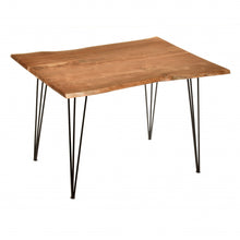 Load image into Gallery viewer, 48" Solid Wood And Iron Dining Table - Brown