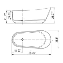 Load image into Gallery viewer, Solid Surface Stone Resin Oval Shape Soaking Bathtub With Overflow For The Bathroom - Matte White