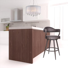 Load image into Gallery viewer, 41.5" Faux Leather Swivel Bar Height Bar Chair - Brown