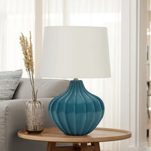 Load image into Gallery viewer, Lighting, Table Lamp, Ceramic, Transitional - Blue