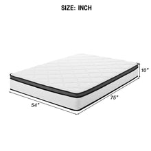 Load image into Gallery viewer, 10" Hybrid Medium Firm Mattress With Memory Foam & Pocket Coils