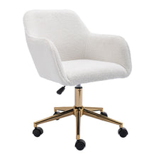 Load image into Gallery viewer, Modern Adjustable Height 360 Revolving Home Office Chair With Metal Legs And Universal Wheel For Indoor