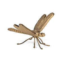 Load image into Gallery viewer, Dragonfly Figurine - Antiqued Gold