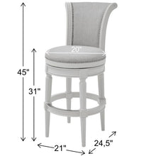Load image into Gallery viewer, Swivel Barstool With High-Back
