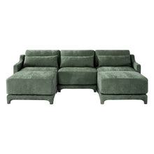 Load image into Gallery viewer, Stylish Sofa With Ottoman And Lumbar Pillows, Ergonomic Design