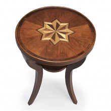 Load image into Gallery viewer, Ash Manufactured Wood Round End Table With Shelf - Brown And Olive