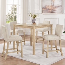 Load image into Gallery viewer, 5 Piece Counter Height Table Set With 4 Chairs
