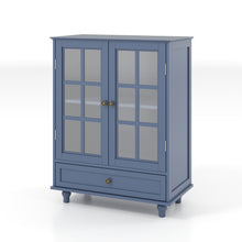 Load image into Gallery viewer, Minimalist Buffet Cabinet With Double Glass Doors And Drawer
