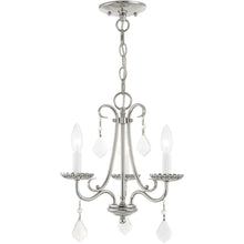Load image into Gallery viewer, 15" Three Light Dimmable Chandelier With Shades - Silver