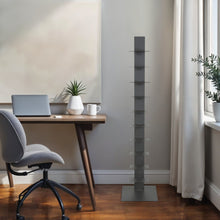 Load image into Gallery viewer, Ten Shelf Modern Tower Bookcase - Dark Gray