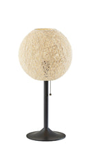 Load image into Gallery viewer, Metal Candlestick Table Lamp With Off-White Globe Shade - Antiqued Bronze
