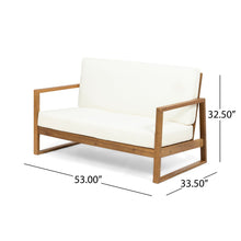 Load image into Gallery viewer, 4 Person Outdoor Seating Group With Water Resistant Cushions