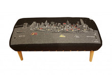 Load image into Gallery viewer, Wool Ottoman - Gray / Brown