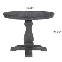 Load image into Gallery viewer, Rustic Extendable Dining Table With Pedestal Base - Gray