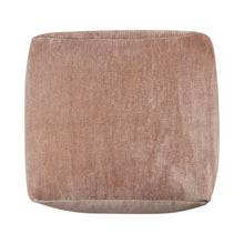 Load image into Gallery viewer, Chenille Cube Pouf Ottoman - Beige