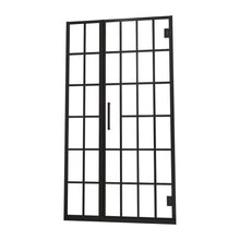 Load image into Gallery viewer, Frameless Pivot Shower Door With Pattern Glass, Open Entry Design