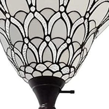 Load image into Gallery viewer, 62" Traditional Shaped Floor Lamp With White Stained Glass Bowl Shade - Brown