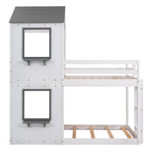 Load image into Gallery viewer, Bunk Bed Wood Bed & Roof, Window, Guardrail, Ladder